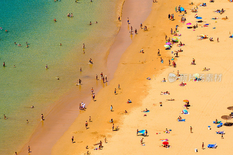 Playa de las Terisitas海滩鸟瞰图，特内里费，加那利群岛，西班牙